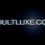 adultluxe.com name with spot lights behind it.